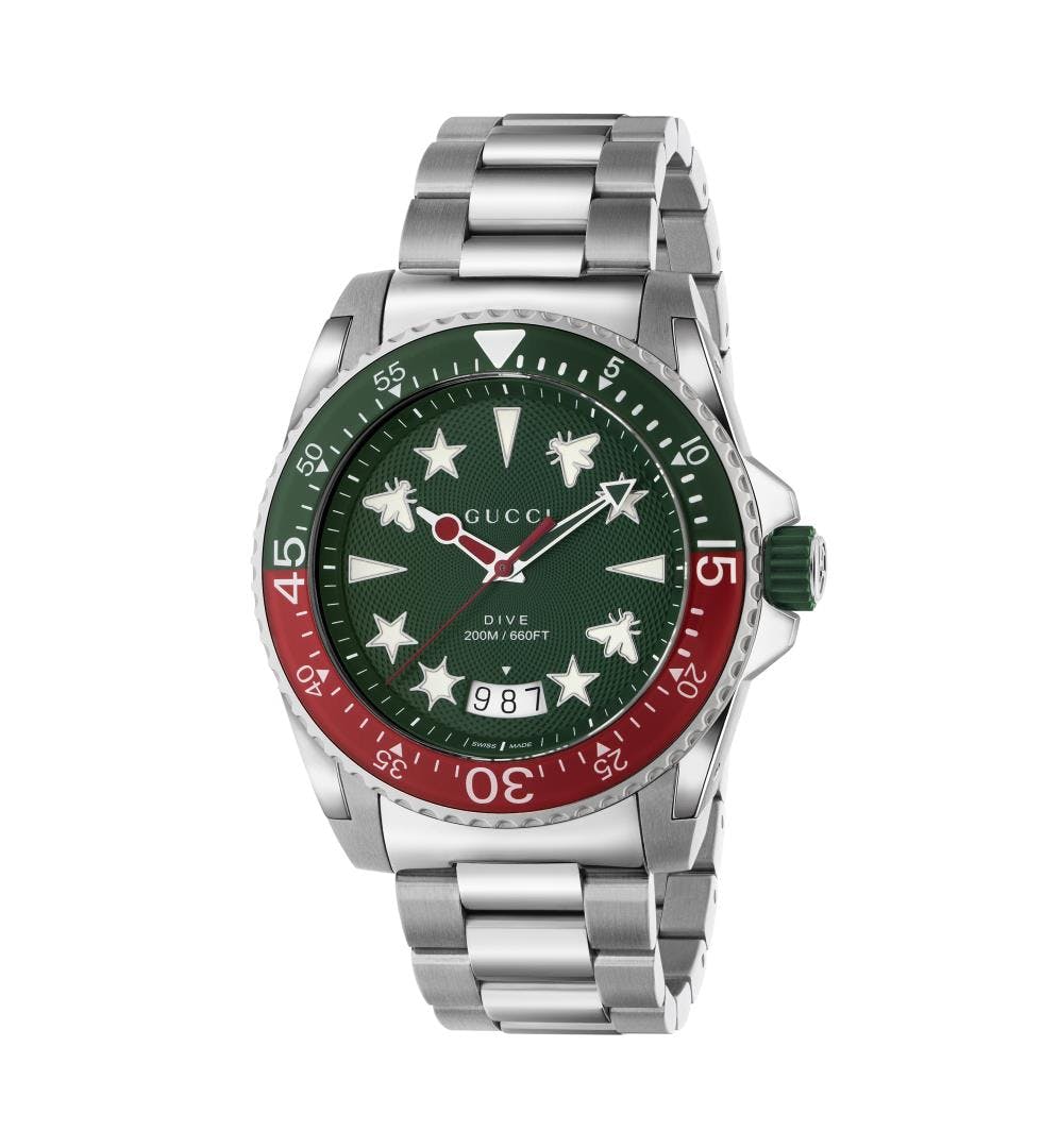 Gucci Green Dial Dive Watch, 45mm