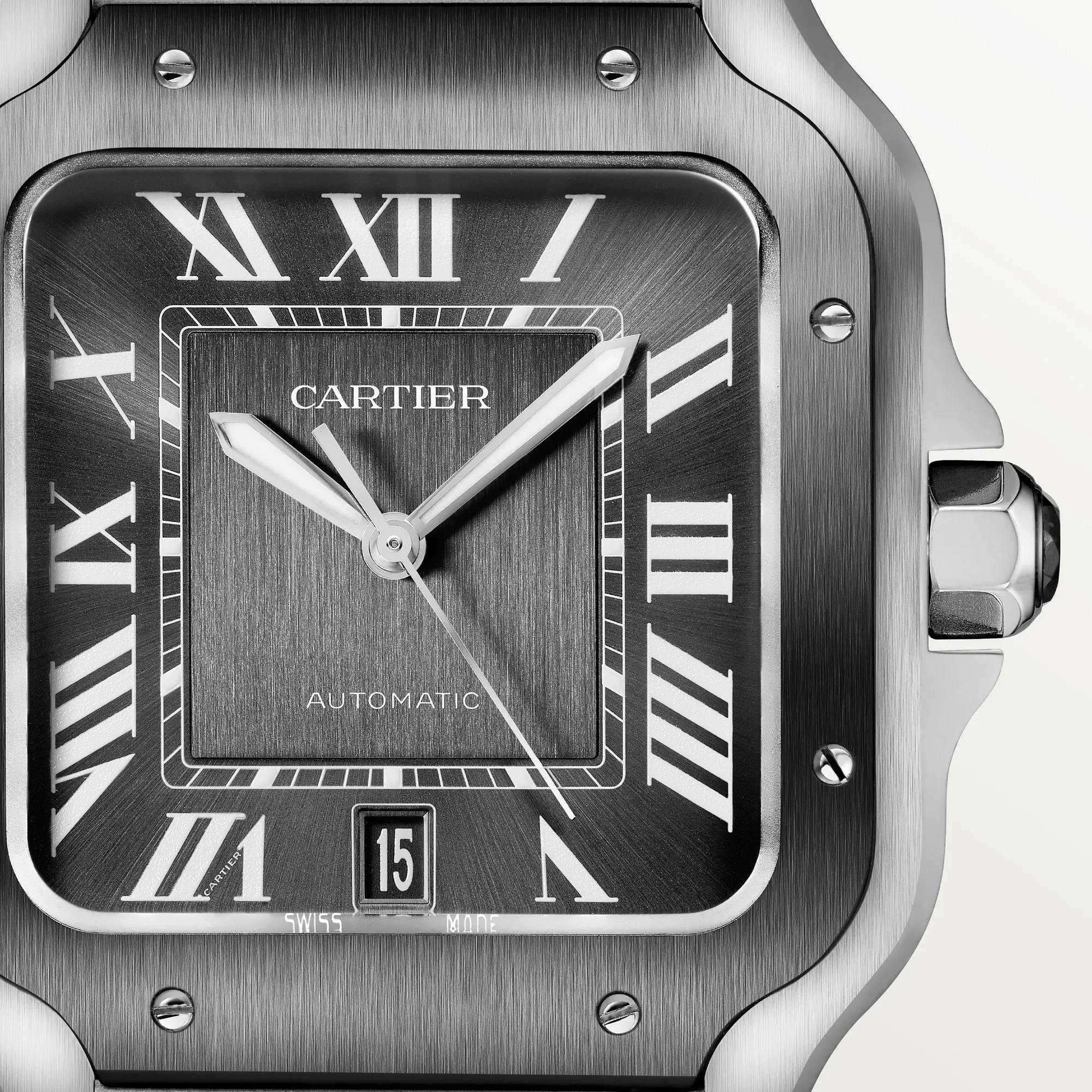 Santos de Cartier Watch with Gray Dial, large model 1