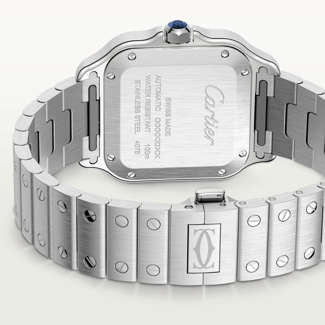 Santos de Cartier Watch in Steel with Blue Dial, medium model 5