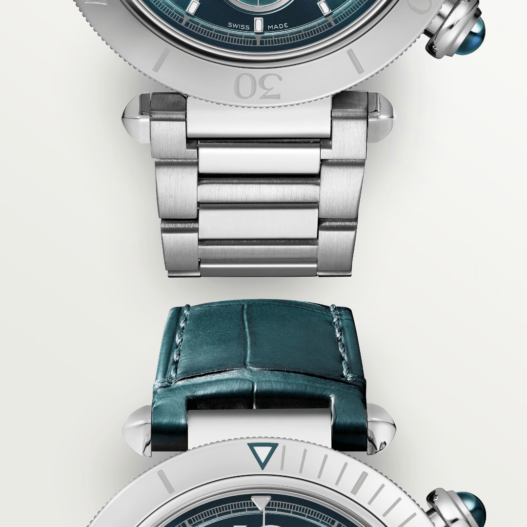 Pasha de Cartier Chronograph Watch with Blue Dial 6