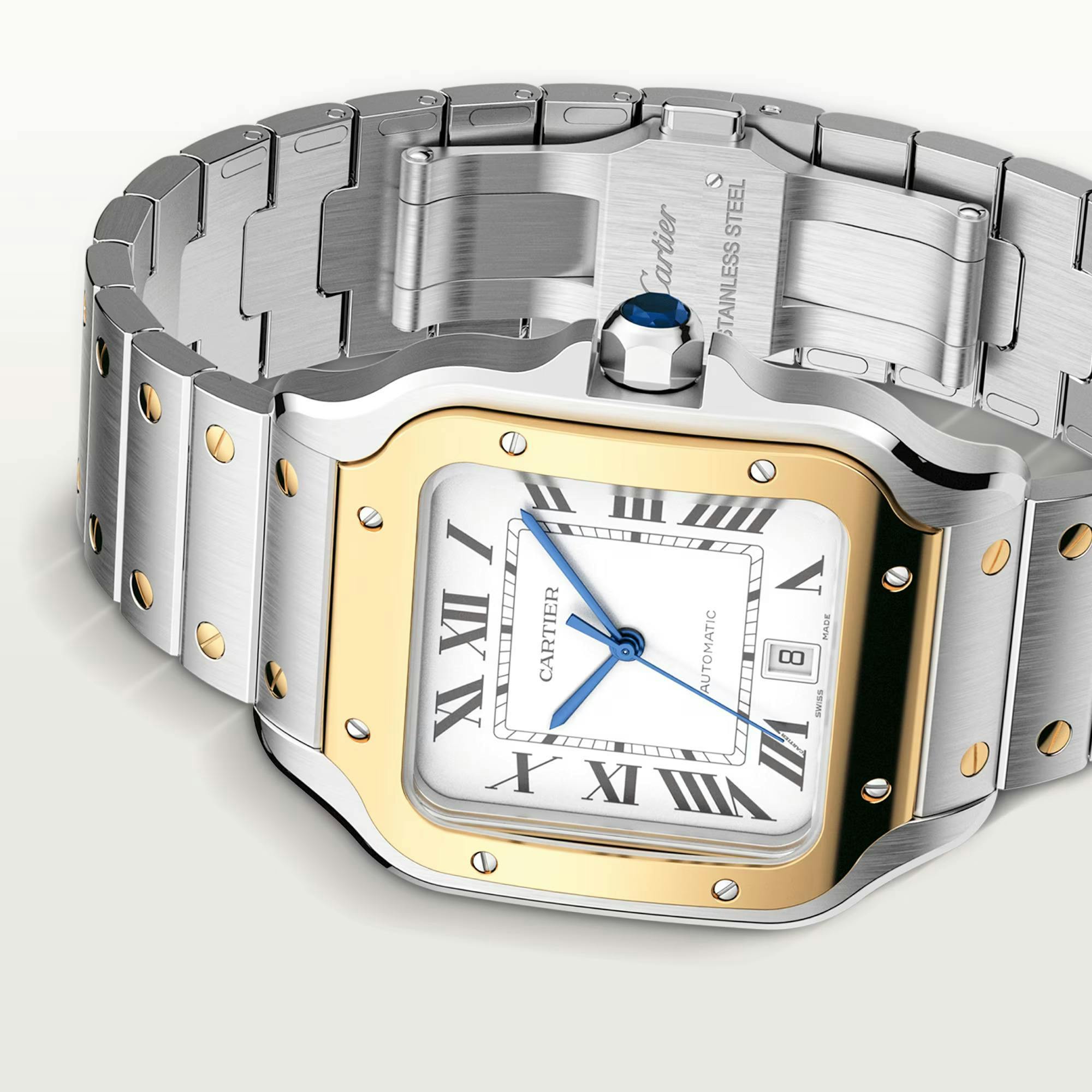 Santos de Cartier Watch with Yellow Gold, large model 1