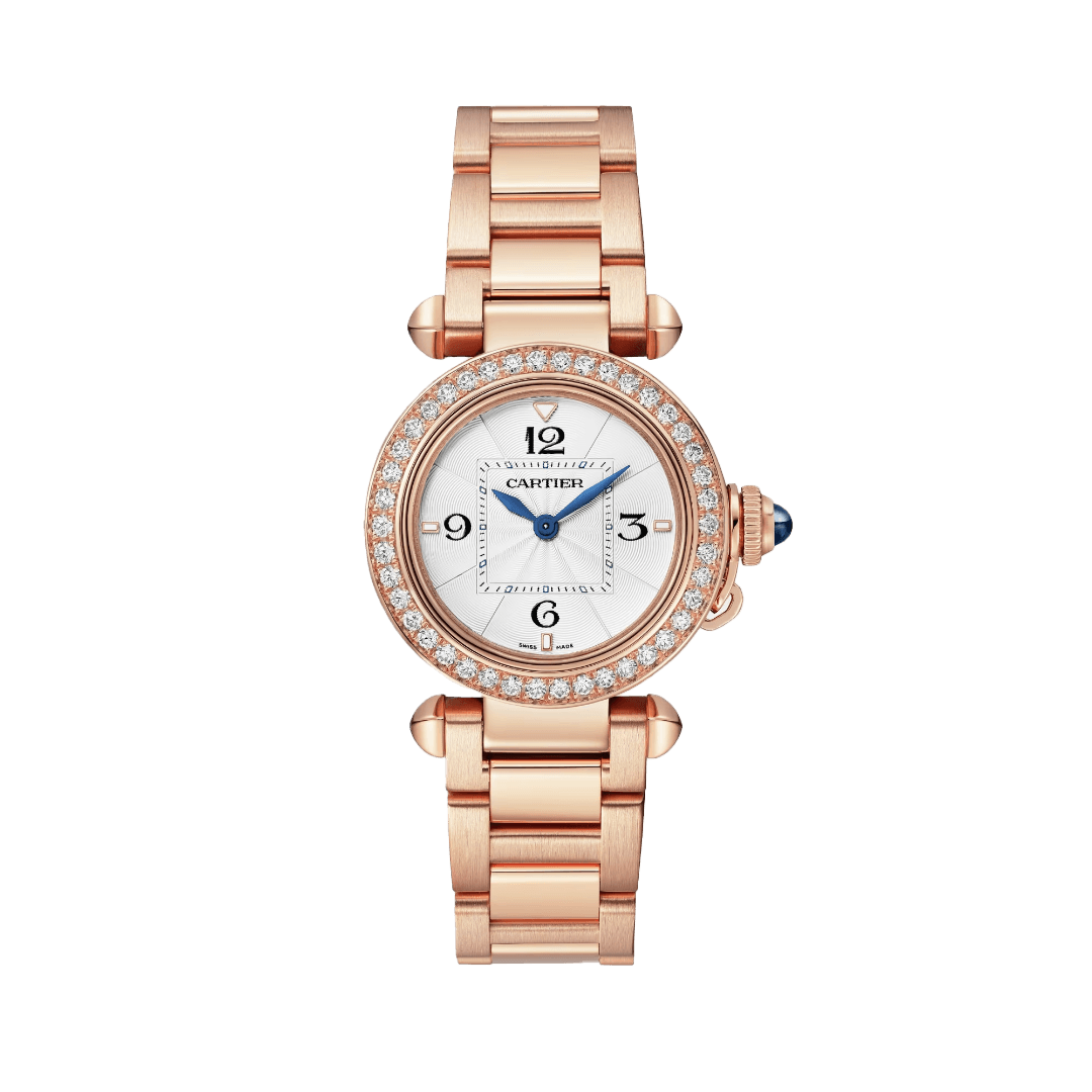 Pasha de Cartier Watch in Rose Gold with Diamonds, 30mm 0