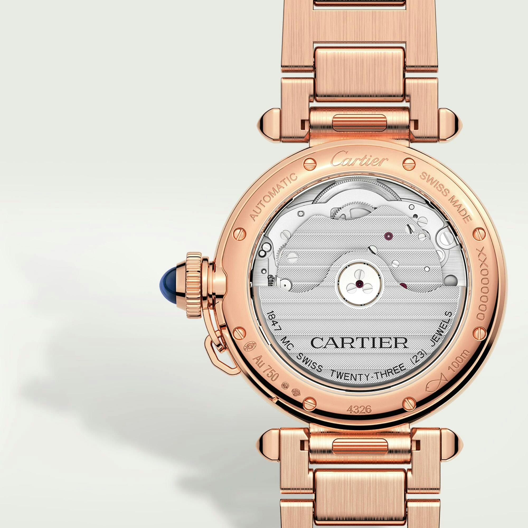 Pasha de Cartier Watch in Rose Gold with Diamonds, 35mm 5