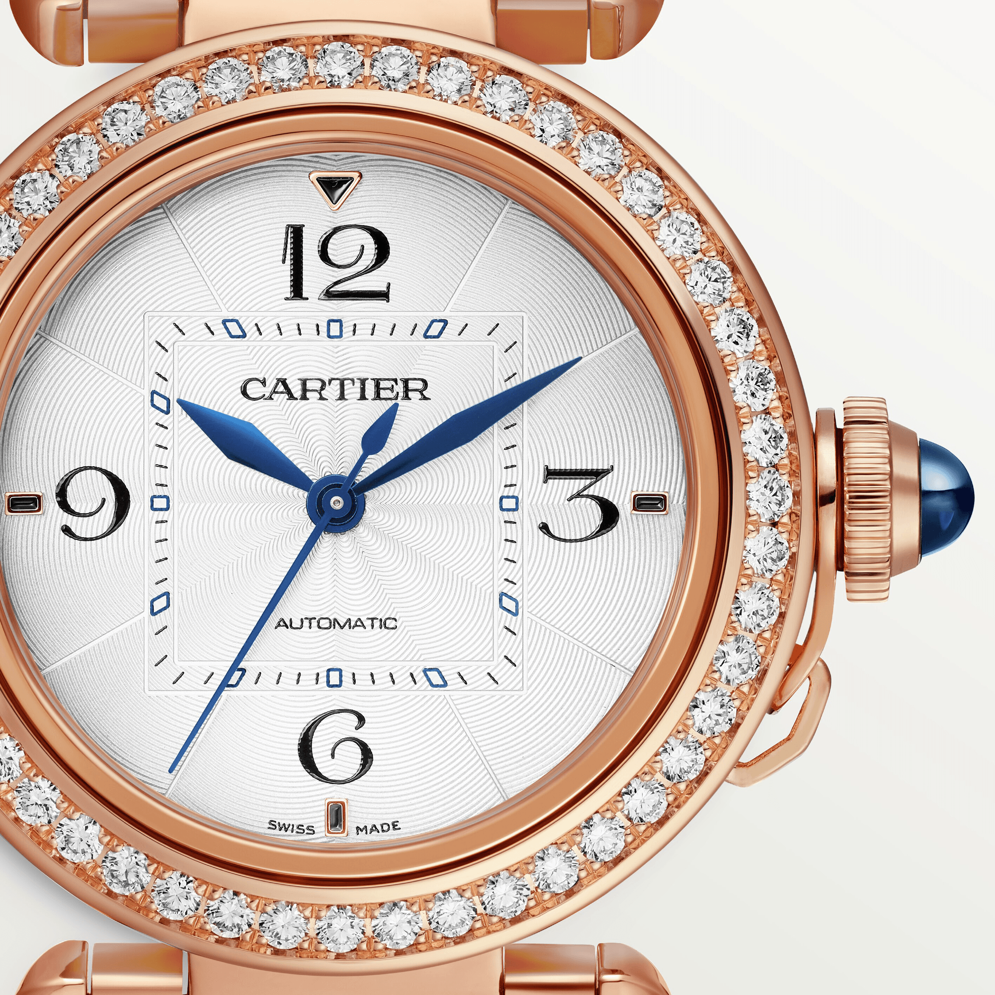 Pasha de Cartier Watch in Rose Gold with Diamonds, 35mm 2