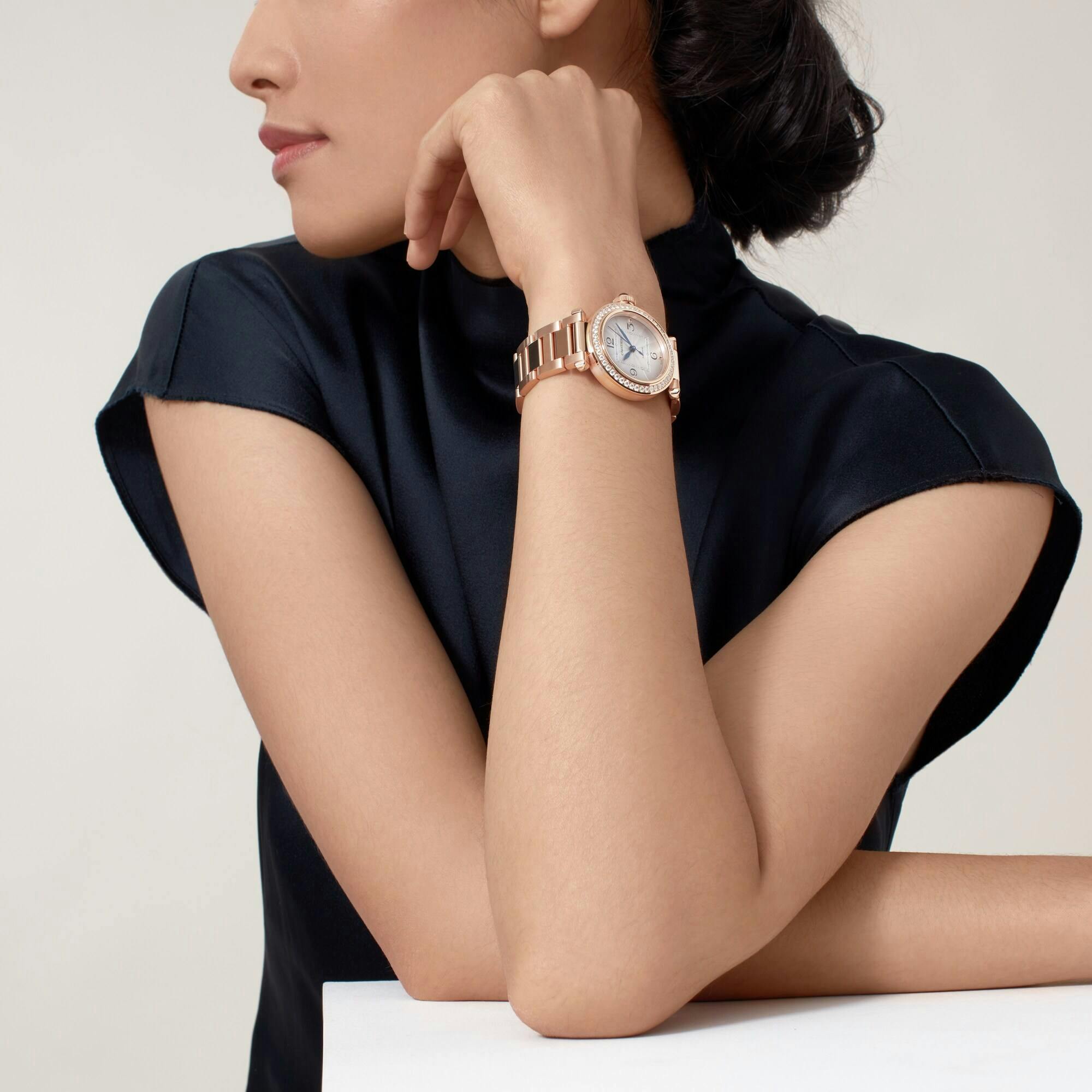 Pasha de Cartier Watch in Rose Gold with Diamonds, 35mm 1
