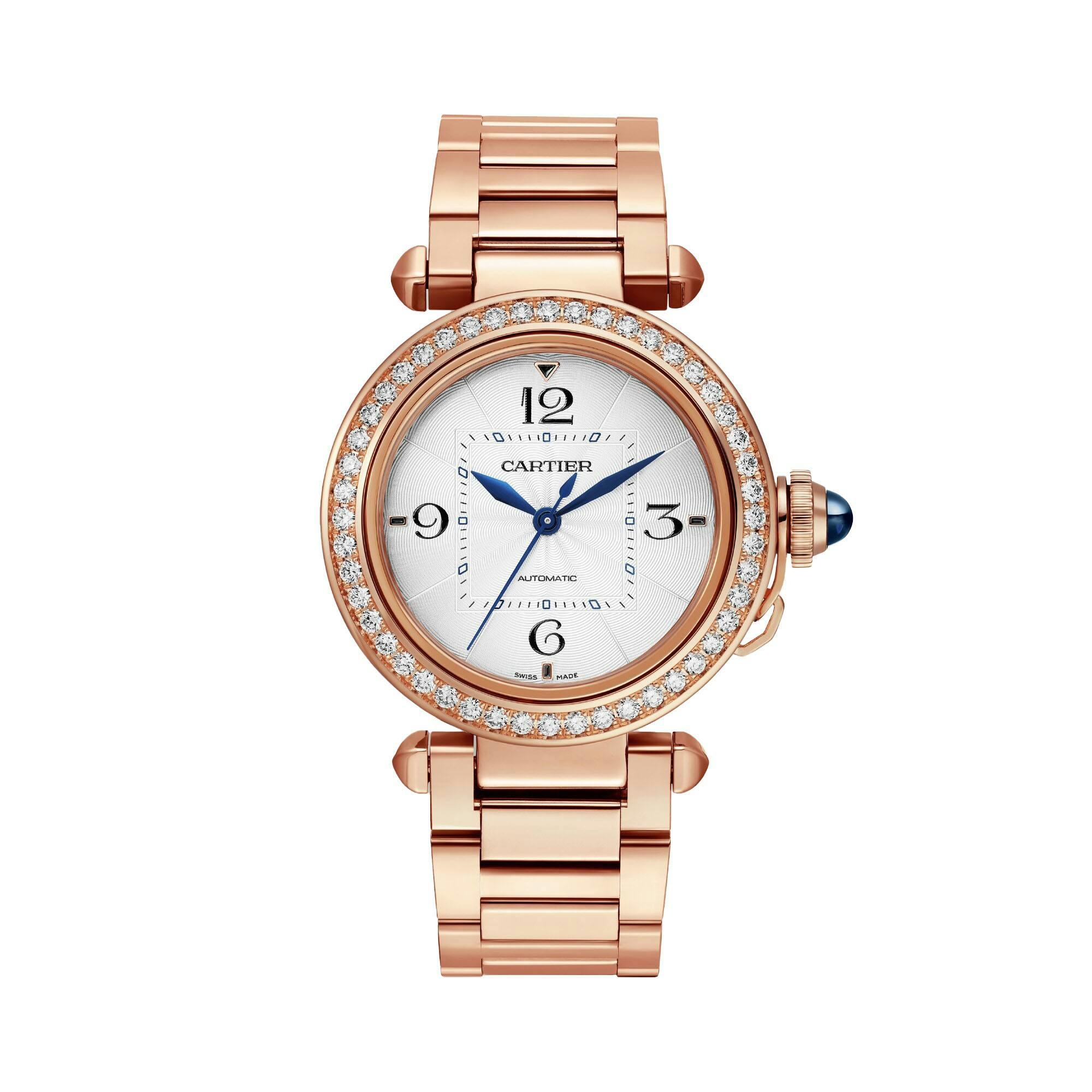 Pasha de Cartier Watch in Rose Gold with Diamonds, 35mm 0