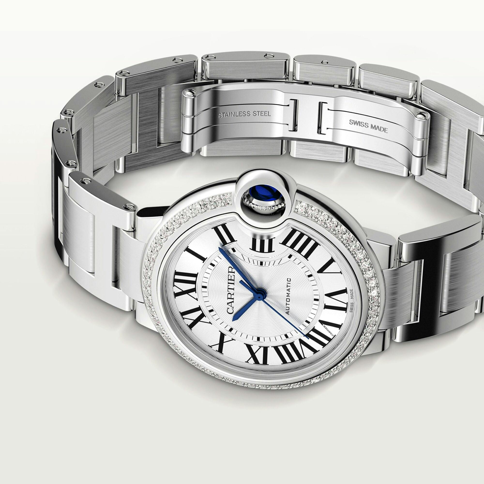 Ballon Bleu de Cartier Watch with Diamonds, 36mm 2