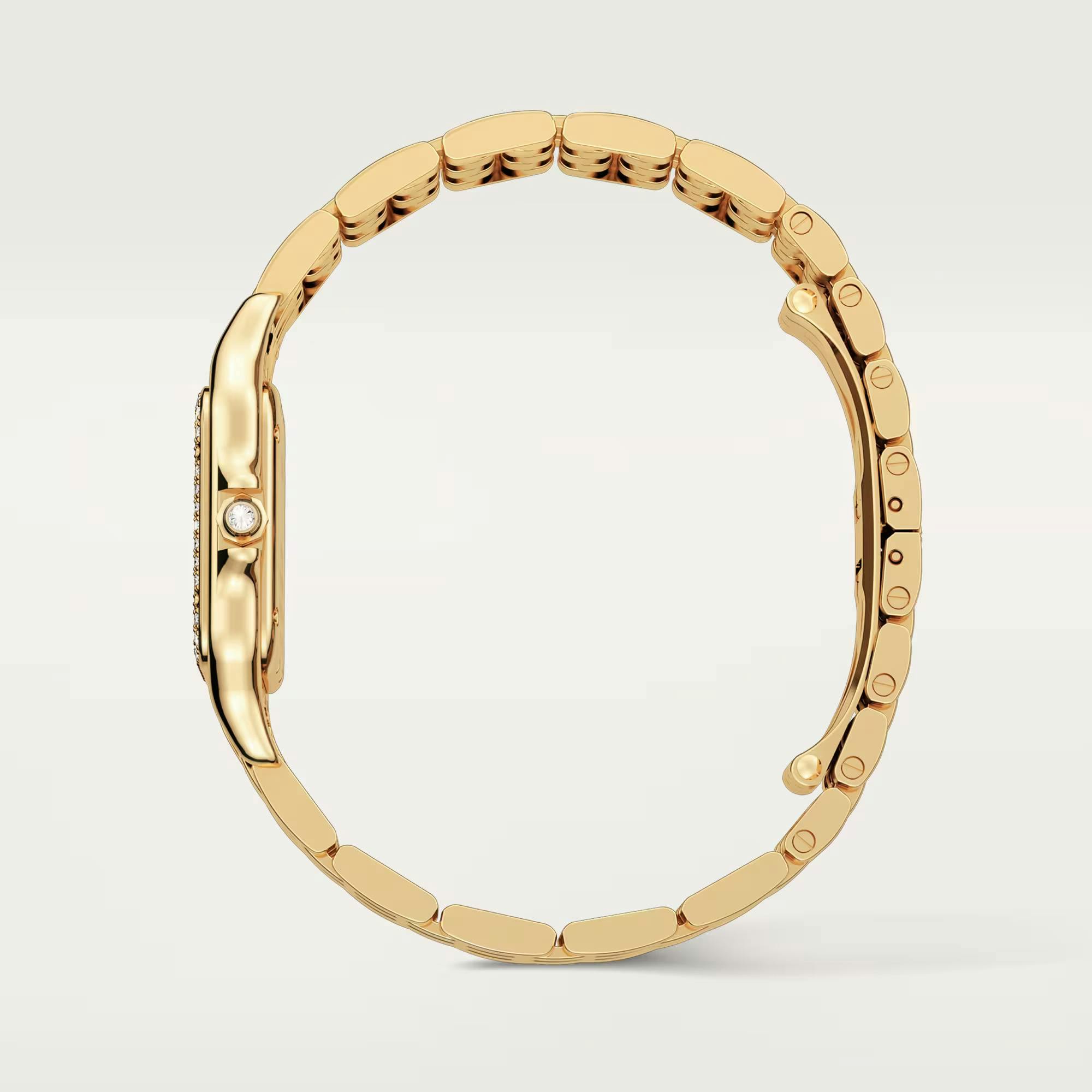 Panthere de Cartier Watch in Yellow Gold with Diamonds, medium model 4