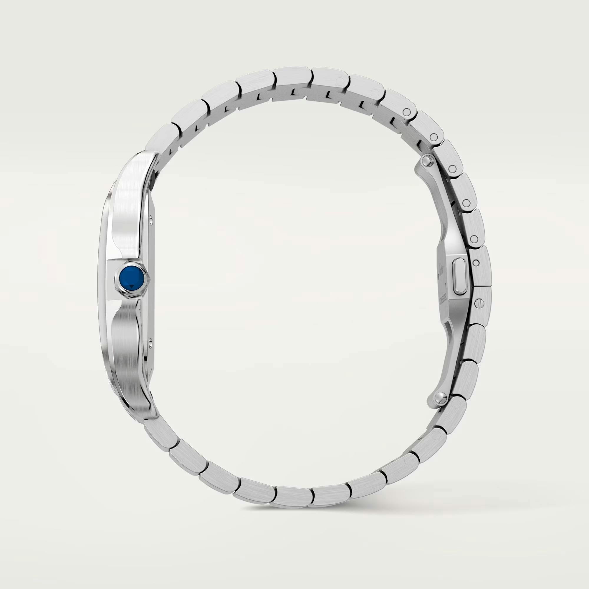 Santos de Cartier Watch with Blue Dial and Diamonds, medium model 5