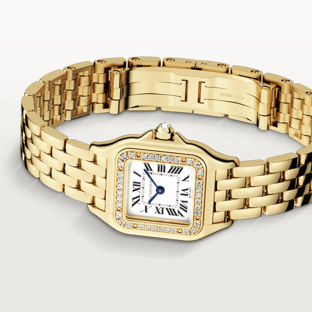 Panthere de Cartier Watch in Yellow Gold with Diamonds, small model 3