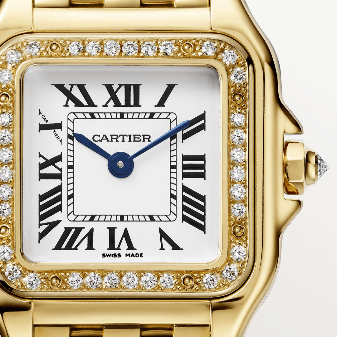 Panthere de Cartier Watch in Yellow Gold with Diamonds, small model 2