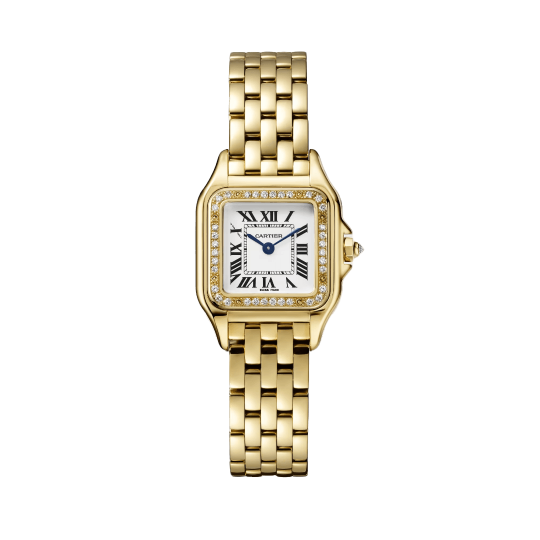 Panthere de Cartier Watch in Yellow Gold with Diamonds, small model 0