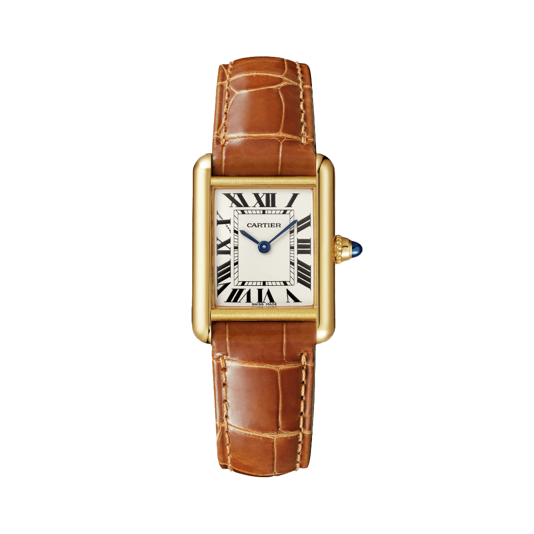 Tank Louis Cartier Watch in Yellow Gold with Alligator Strap, small model 0