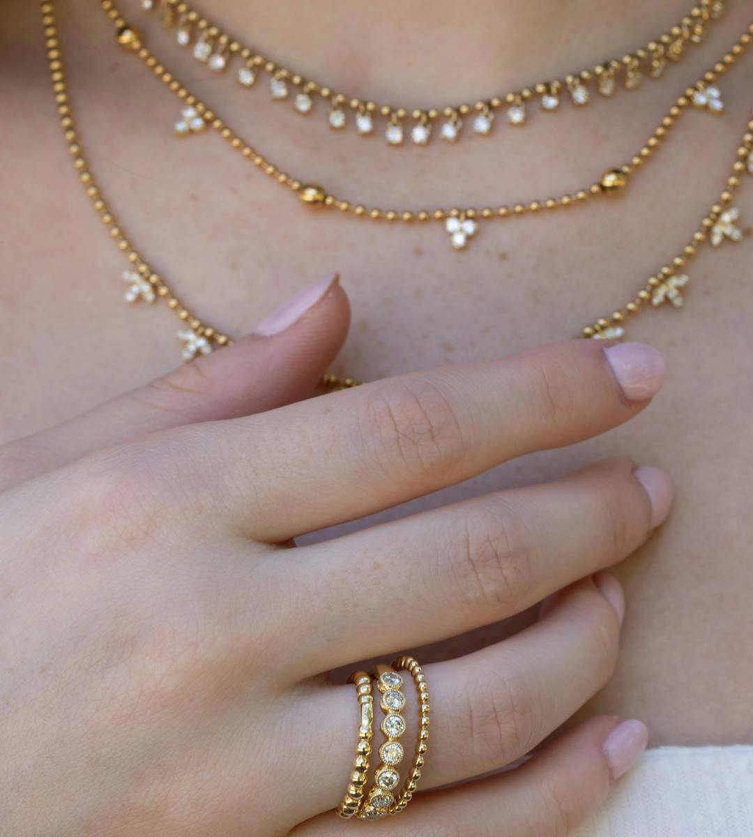 yellow gold beaded jewelry