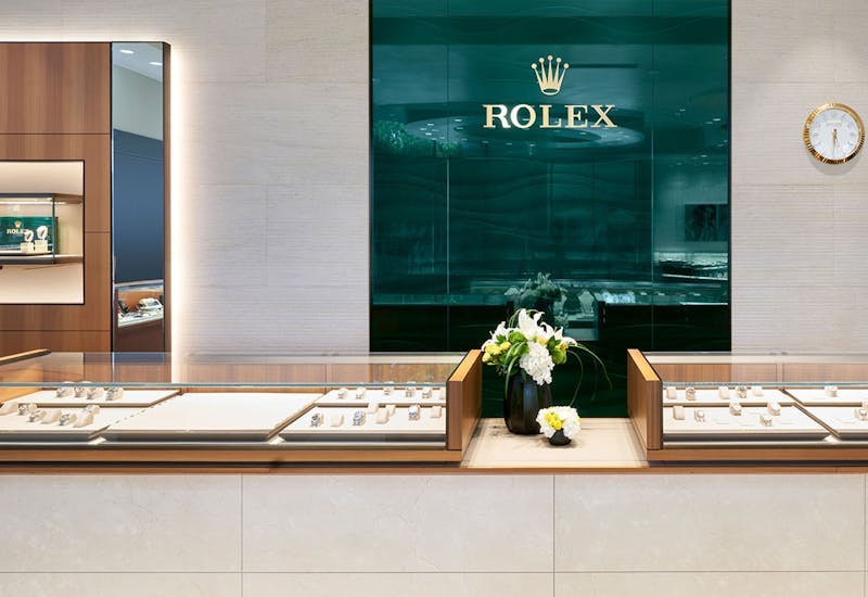 Interior of Rolex area at Lee Michaels Fine Jewelry in Albuquerque, NM